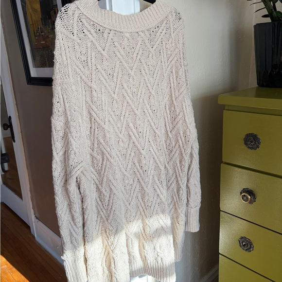 Free People Montana Cream Cable Knit Cardigan - Picture 2 of 5
